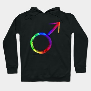 Symbols of planets luminescent paint Hoodie